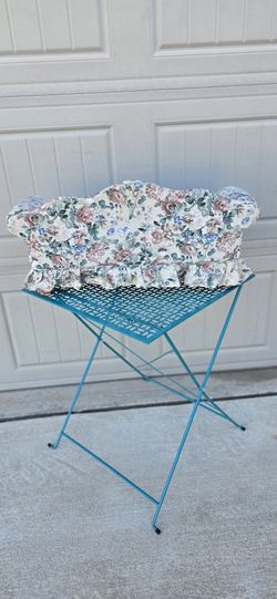 ****FOR DOLLS****SUPER CUTE DOLL (My Life/American Dolls) 🪆 Miniature Doll,  Small Floral Couch for Dollhouse Or for Collectors Displays.
