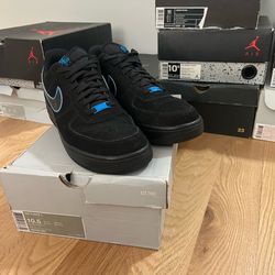 Low Top Black And Blue AF1 Size 10.5