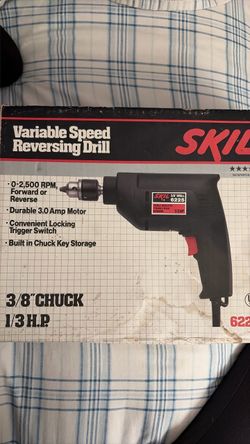 Reversing drill with variable speed 3/8 electric