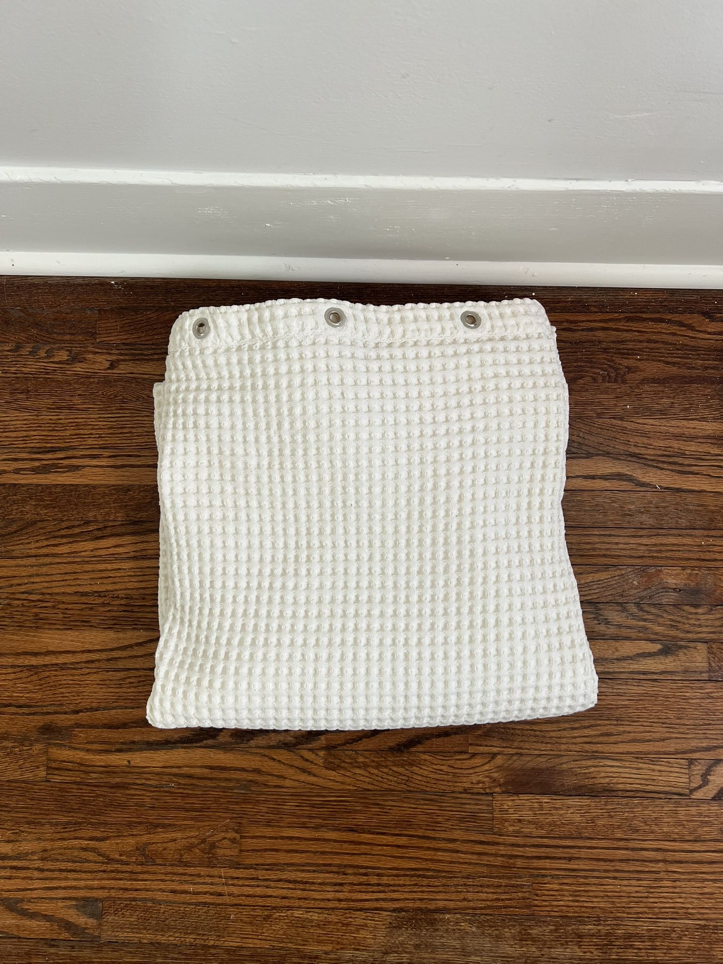 Threshold Waffle Ivory Shower Curtain For Sale