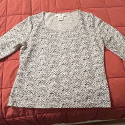 Y2K Kiara white and black floral long sleeve top