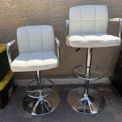 Set Of 2 High Stool Chairs 