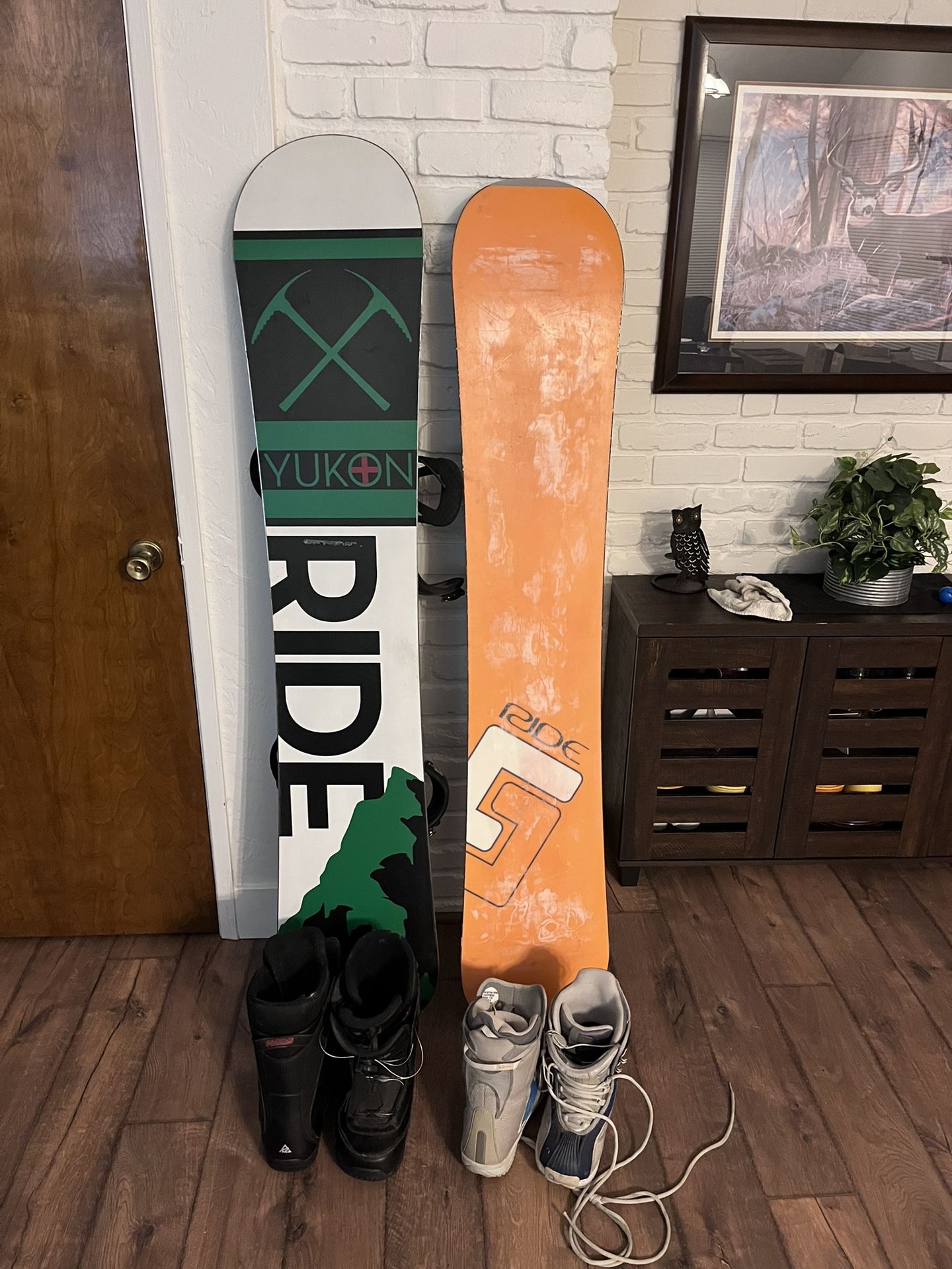 Two Ride Snowboards and Boots