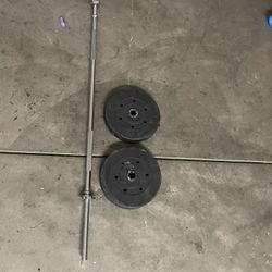 Weight And Two Weights 15 Lbs Each 