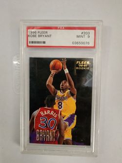 Kobe Fleer Rookie card graded PSA 9