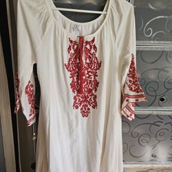 Red And White Summer Dress