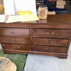 Bed Frame, Mattress, Dresser, Mirror set bundle