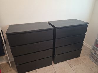 4-Drawer Dresser – IKEA MALM, Black-Brown (2 Available, $90 Each)