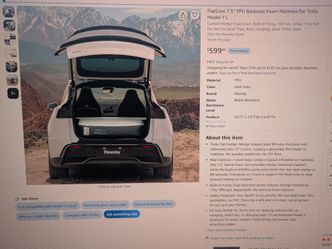 Tesla camping mattress
