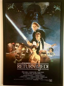 Return Of The Jedi Textured Print Framed