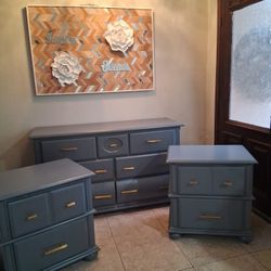 Dresser And Two Nighstands