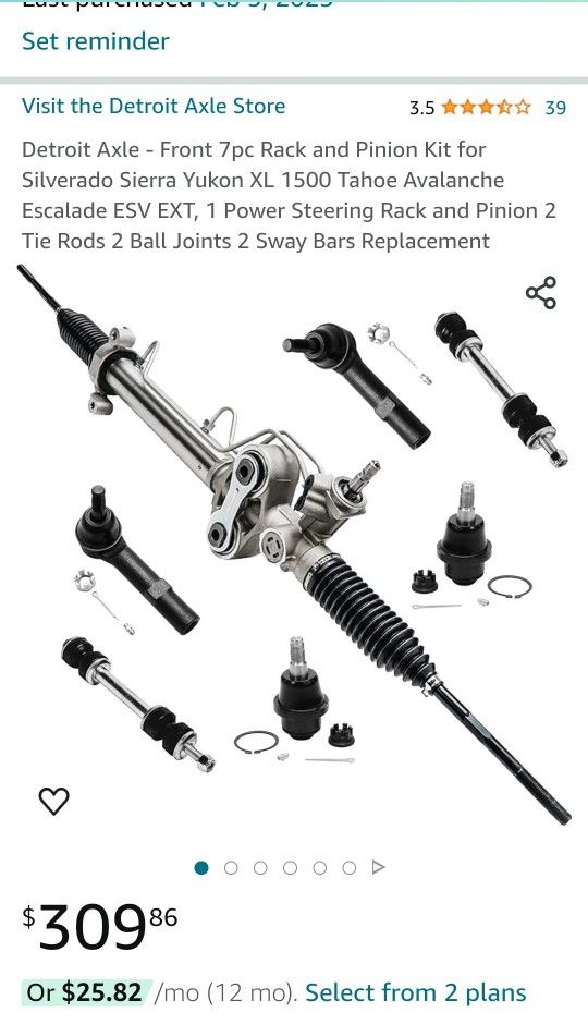 Detroit Axel Front Rack Kit