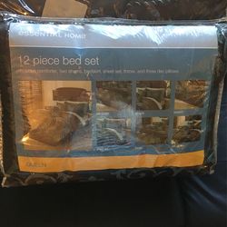 Dark Green Queen Set Comforter 