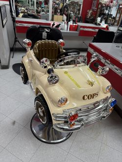 Vintage Police Cop Car Barber/Salon Chair For Toddler/younger Kids