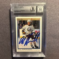 1990-91 OPC Premier #40 Dale Hawerchuk (D) w/ on card auto. Negotiable