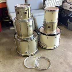Pearl Evans Drums Set 6 Lot Big Small Like New Music Band Real Nice Sets Unger All Now Cash Drum Cream Gold Drummer Sets Cash Now Cheap 