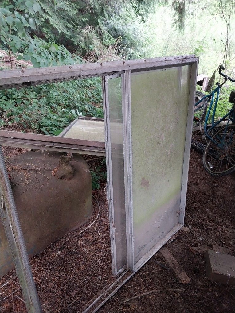 Used Aluminum-Framed Windows And Sliding Glass Door