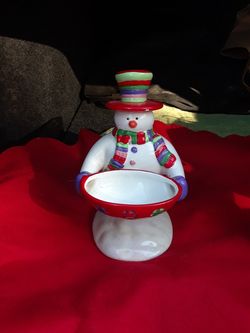 Snowman candy holder