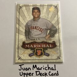 Juan Marichal San Francisco Giants Hall of Fame Pitcher Upper Deck Card. 