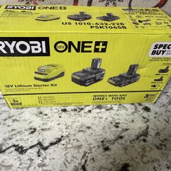 Ryobi ONE+ PSK106SB Starter Kit with 2Ah Battery, 4Ah Battery, and Charger