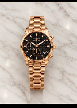 Invicta Rose Gold Chronograph Watch