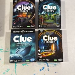 4x CLUE Escape Board Games