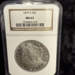 1879 S Morgan Dollar NGC Graded MS63