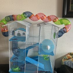 Blue Hamster Cage 