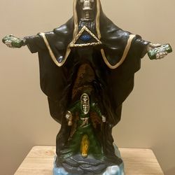 Triple Power Santa Muerte Statue 
