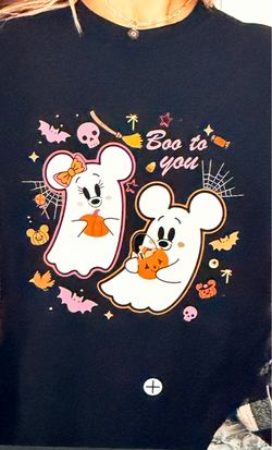 Disney Halloween Ghost Boo To You T-Shirt or Crew neck sweatshirt