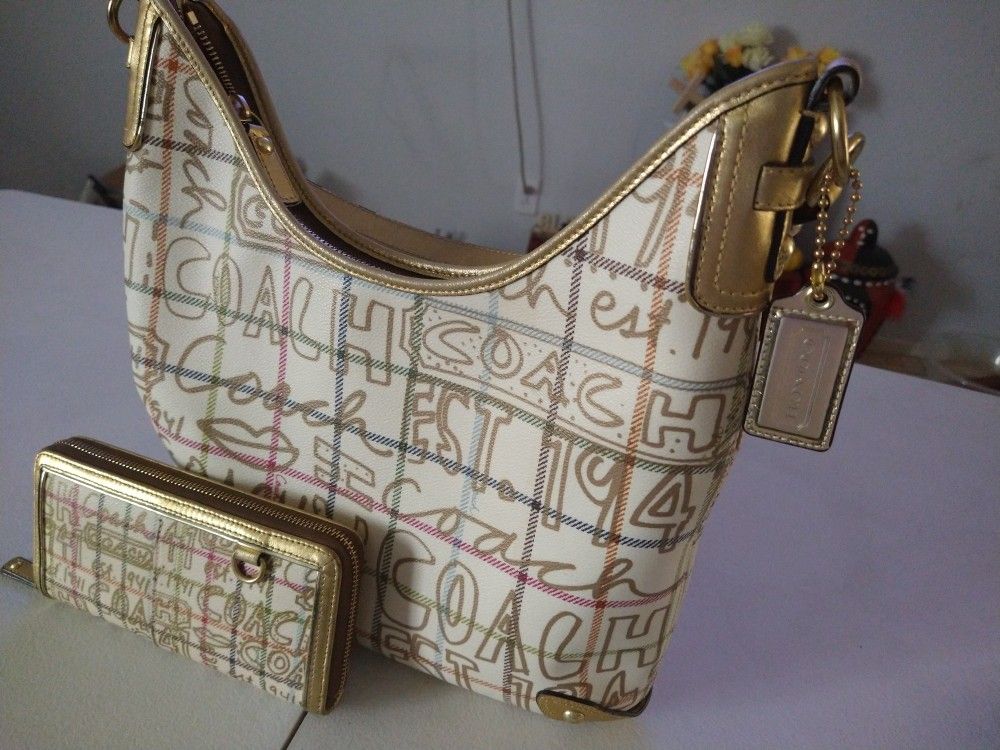 Coach Purse And Matching Wallet