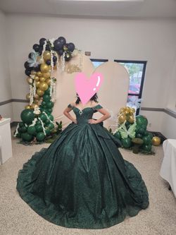 Quince Dress emerald green