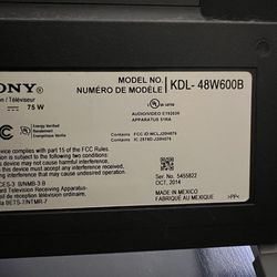Sony TV KDL- 48W600B