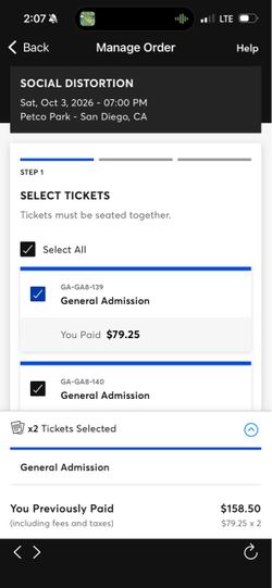 Two Social Distortion tickets for tonight!