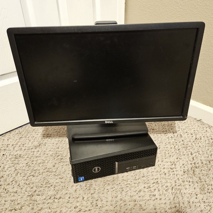 Dell Optiplex 5090 Desktop W/Monitor, Mouse Keyboard And Cables