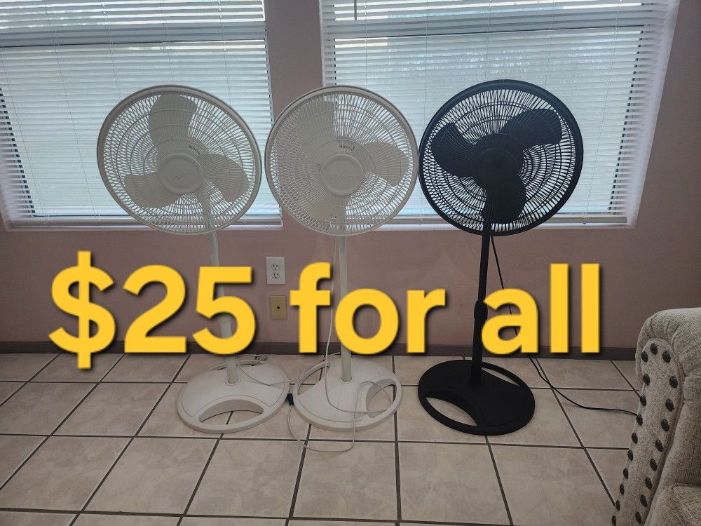 $25 for all. Floor Fans. Please, READ DESCRIPTION. Hablo español.