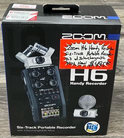 Zoom H6 Handy Recorder Six-Track Portable Recorder Kit W/ Interchangeable Mics New