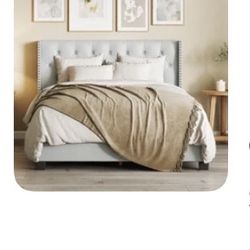 Queen Bed Frame, Mattress And Boxspring