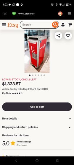 VINTAGE AIRLINE TROLLEY