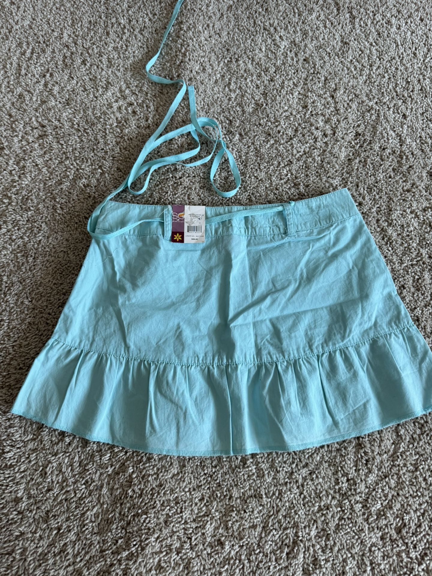 SO Mini Low-Rise Skirt – Blue – Size 5 – NWT 🦋
