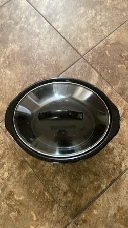 FREE CROCK POT 6 QUART CERAMIC INSERT BLACK WITH GLASS TOP