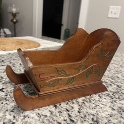 Vintage Wooden Christmas Sleigh 