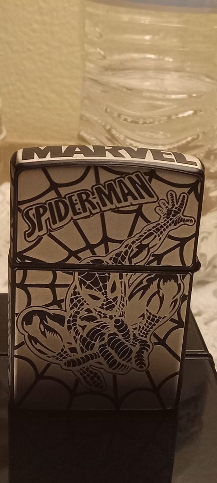 Spider-Man Zippo Engraved Brand New With Box Never Fired Rare