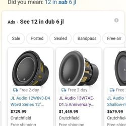 JL Audio 12W6v3-D4 1 Speaker No Box Could Help Find A Box That Fits Your Space.