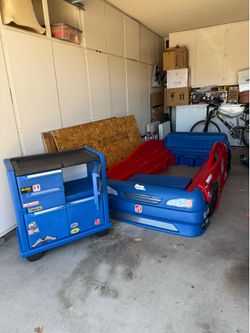 Step2 toddler/twin race car bed
