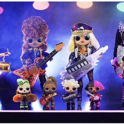 LOL Surprise OMG Remix Super Surprise with 70+ Surprises, Plays Music, 4 Fashion Dolls And 4 Dolls (Sisters), Rock Instruments, Boom Box Packaging, An
