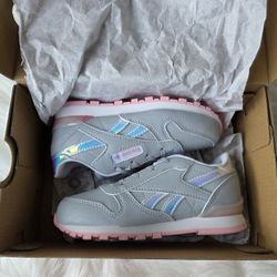 Reebok Classic Leather Step 'n' Flash Toddler 'Lucid Lilac Iridescent' Size 10