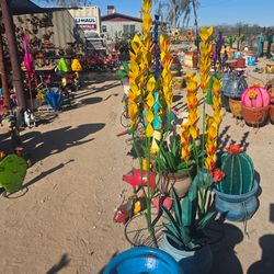💐Garden Glow-Up🌞Colorful Ocotillos & Desert Art🌵Flowers & Planters🌺