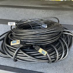 BRAND NEW 100FT & Short SVGA Monitor Cable - Male to Male VGA to VGA 1080P for PC Whole Lot $60 
