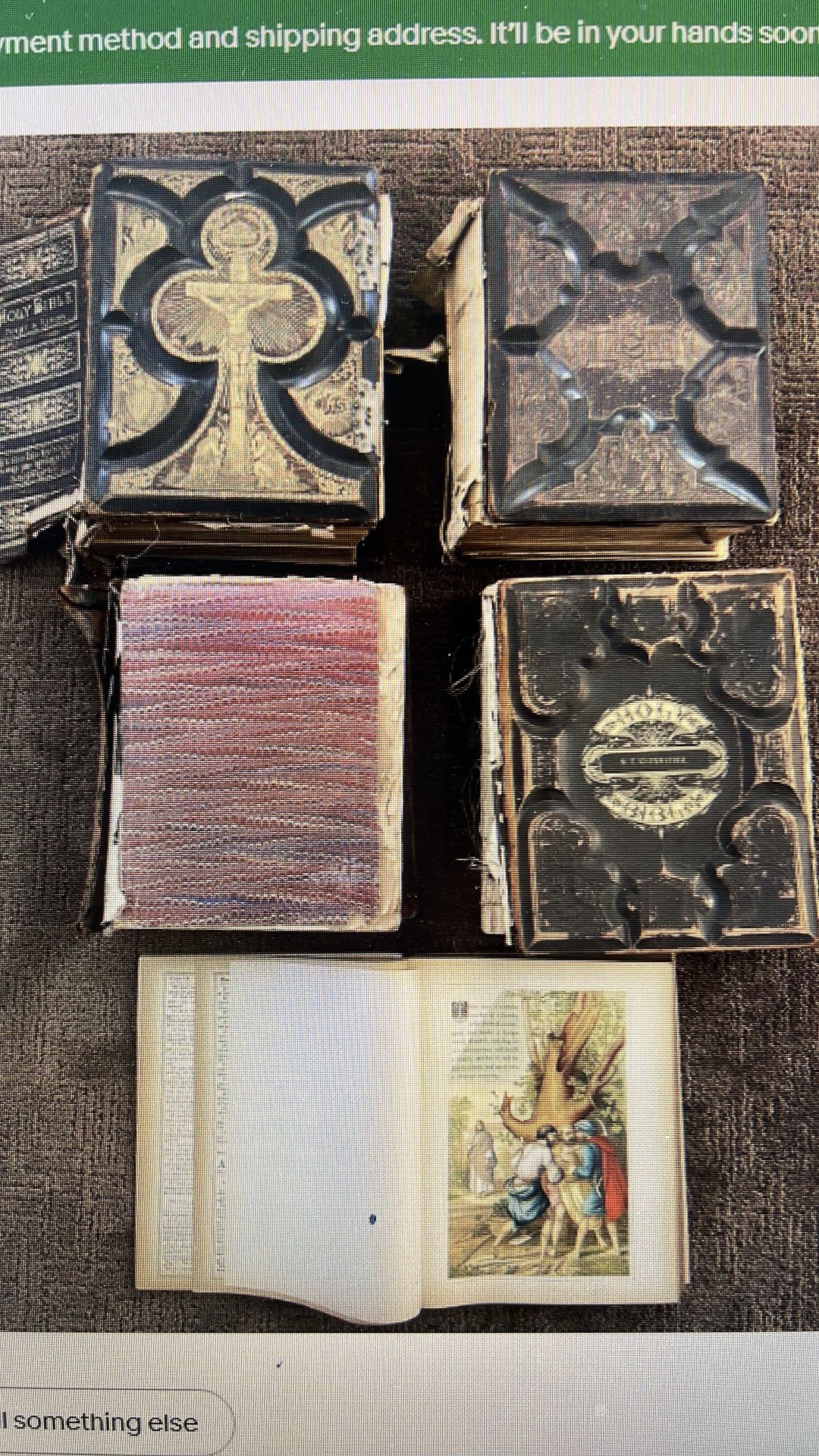 Lot Antique Books Holy Bibles Old & New Testament Rough Condition